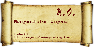 Morgenthaler Orgona névjegykártya